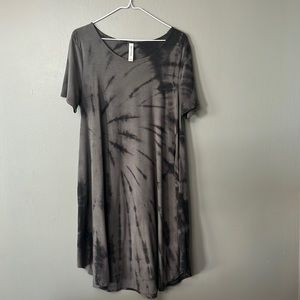 Comfy tie dyed t-shirt dress with pockets